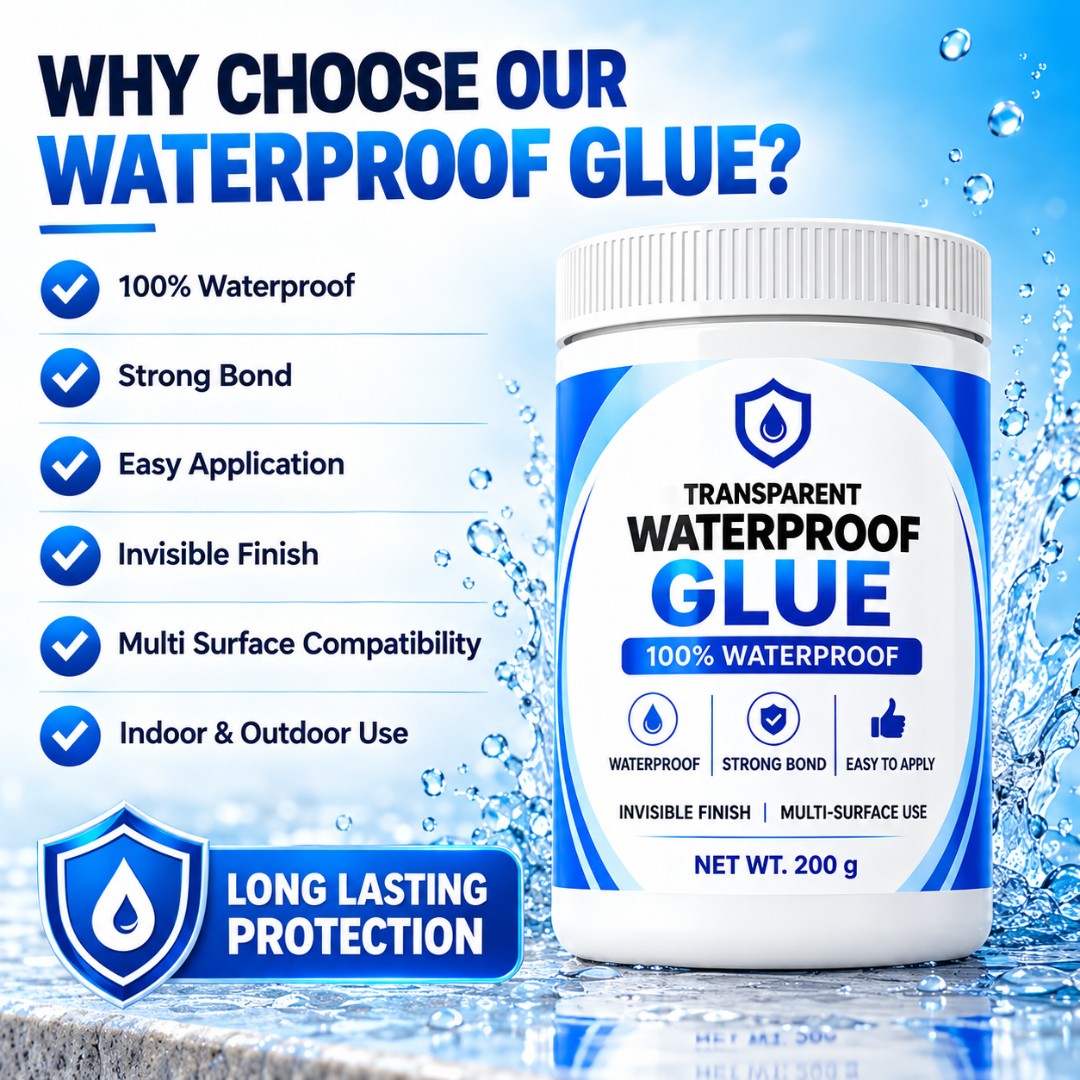 Transparent Waterproof Glue+ Free Brush  (Buy 1 Get 1 Free)